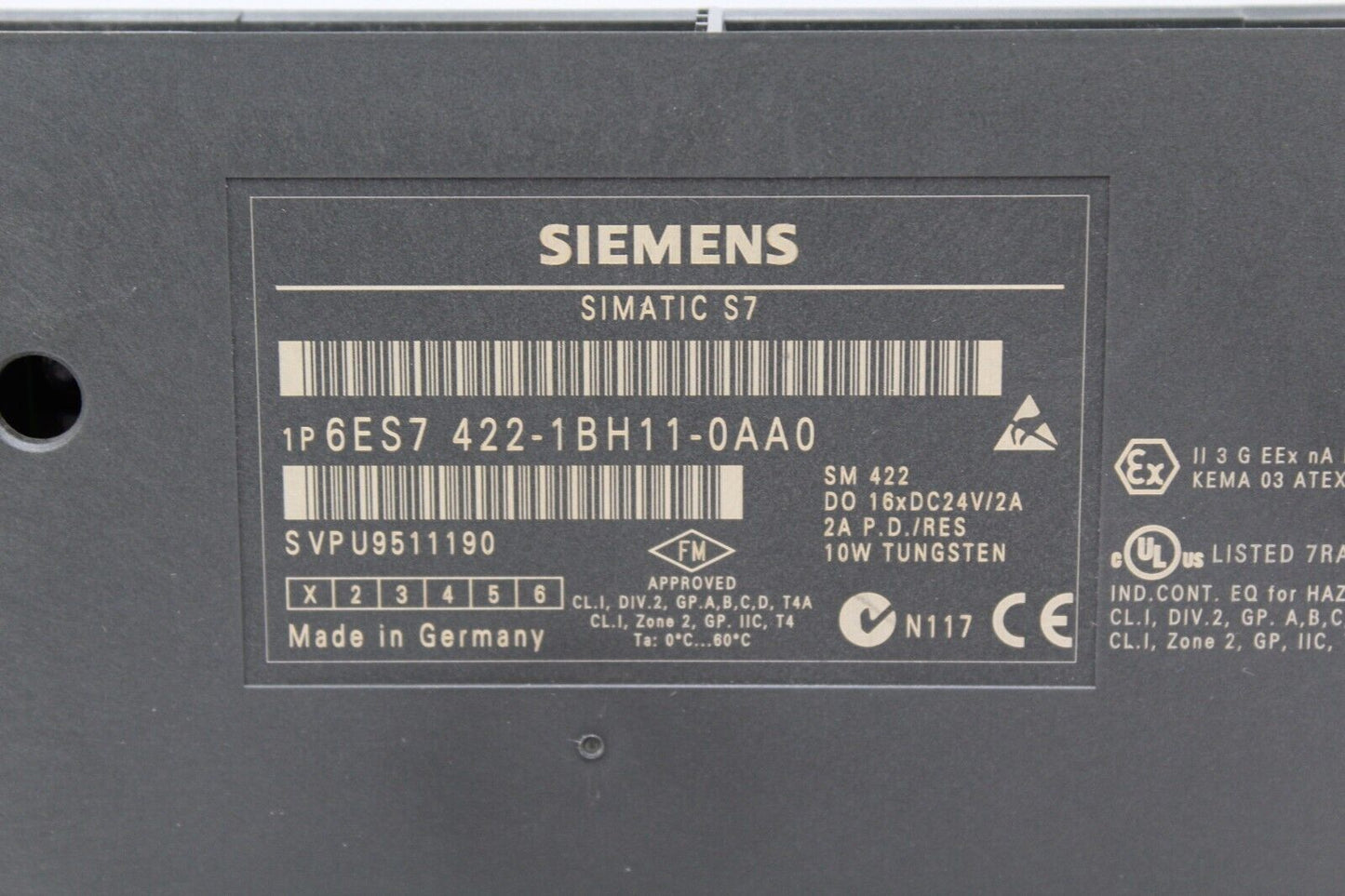 Siemens 6ES7 422-1BH11-0AA0 Simatic S7 Digital Output Module 6ES7422-1BH11-0AA0