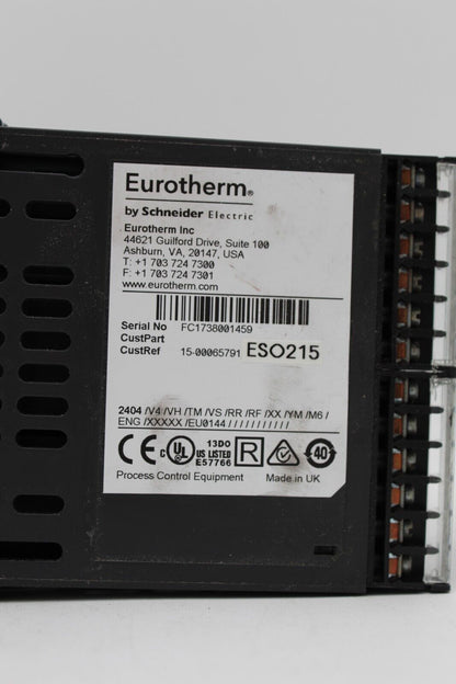 Eurotherm 2404/V4/VH/TM/VS/RR/RF/XX/YM/M6/ENG/XXXXX/EU0144 Temp Controller