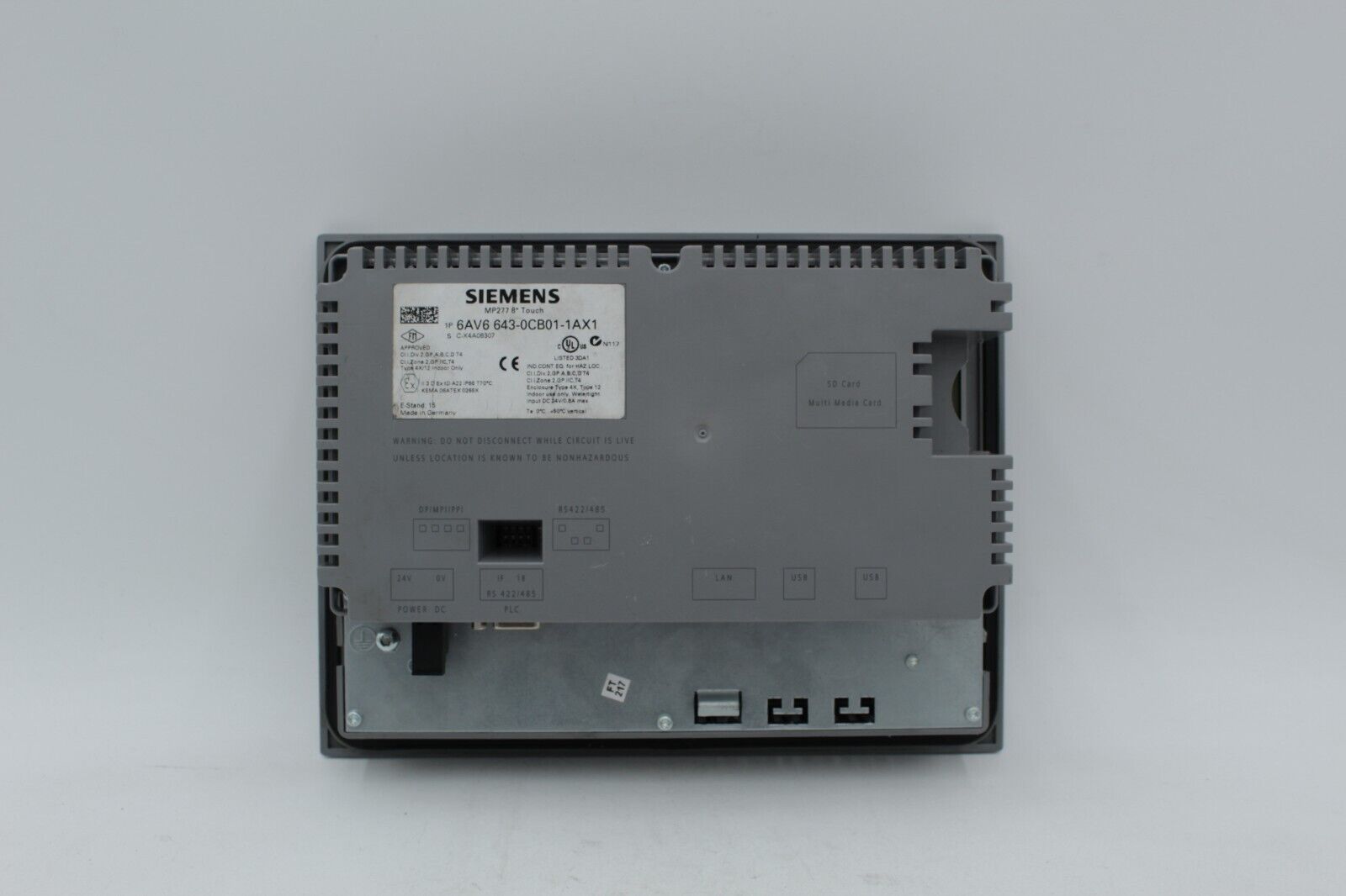 Siemens 6AV6643-0CB01-1AX1 Simatic MP 277 8" Operator Interface Panel READ 4