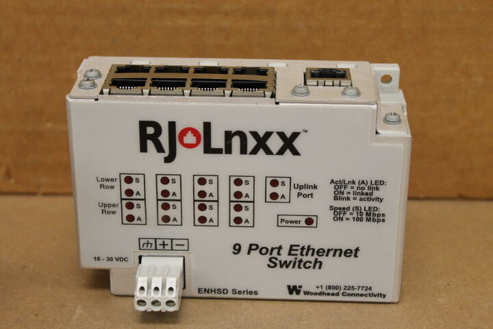WOODHEAD ENHSDUR-R9 NINE PORT ETHERNET SWITCH