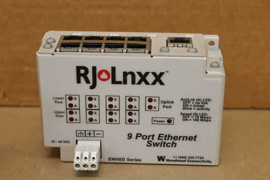 WOODHEAD ENHSDUR-R9 NINE PORT ETHERNET SWITCH