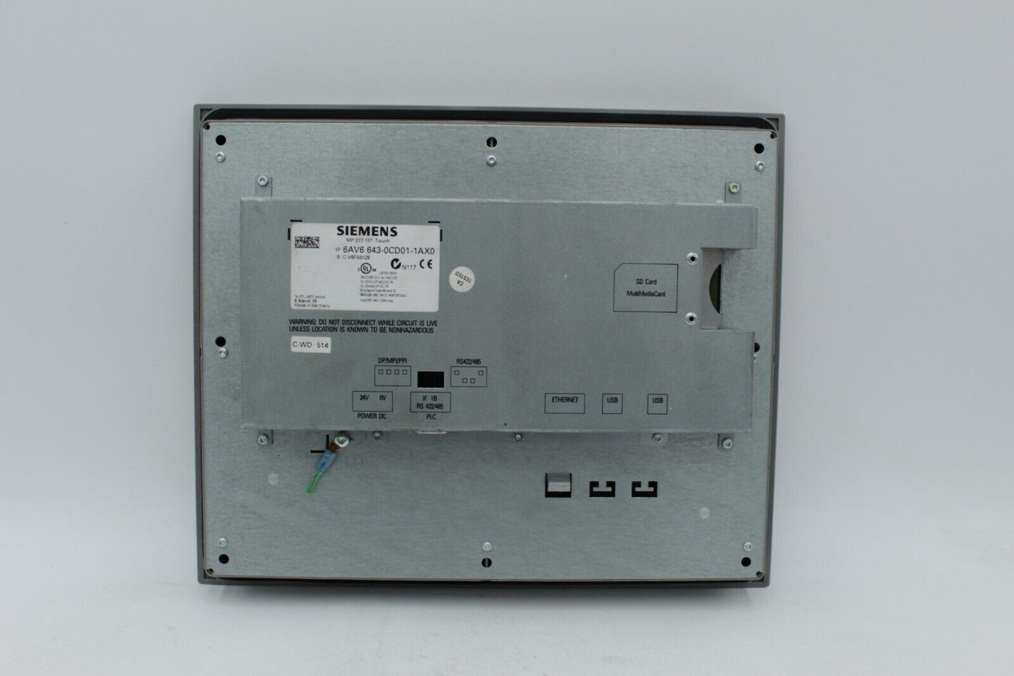 Siemens 6AV6 643-0CD01-1AX0 10.4" Operator Interface Panel