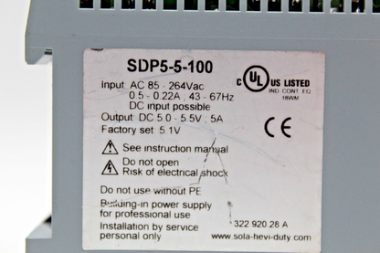 Emerson Sola SDP 5-5-100 Power Supply