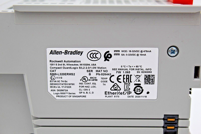Allen-Bradley 5069-L320ERMS2 Compact GuardLogix 5380 Safety Controller