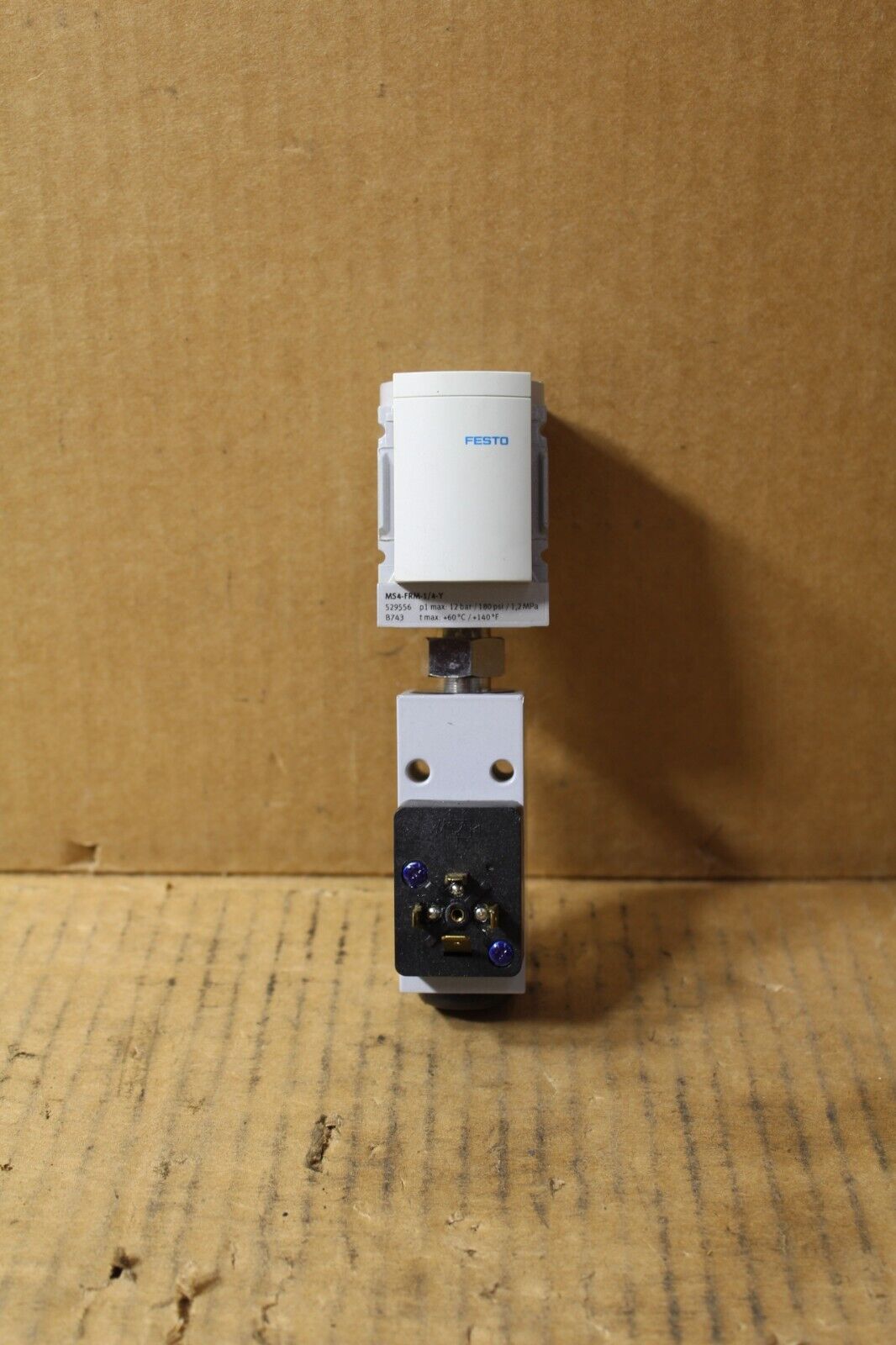 Festo MS4-FRM-1/4-Y w/ PEV-1/4-B-OD Branch Module Pressure Switch