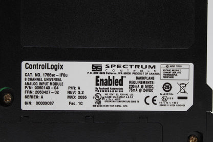 Allen-Bradley 1756sc-IF8u ControlLogix 8  Channel Universal Analog Input Module