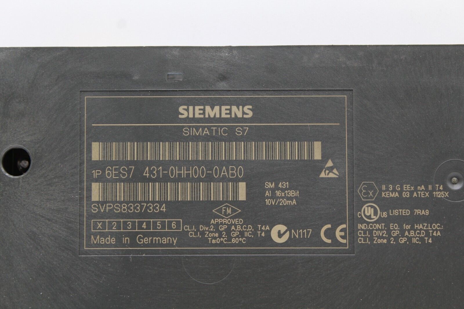 Siemens 6ES7431-0HH00-0AB0 Simatic S7 Module