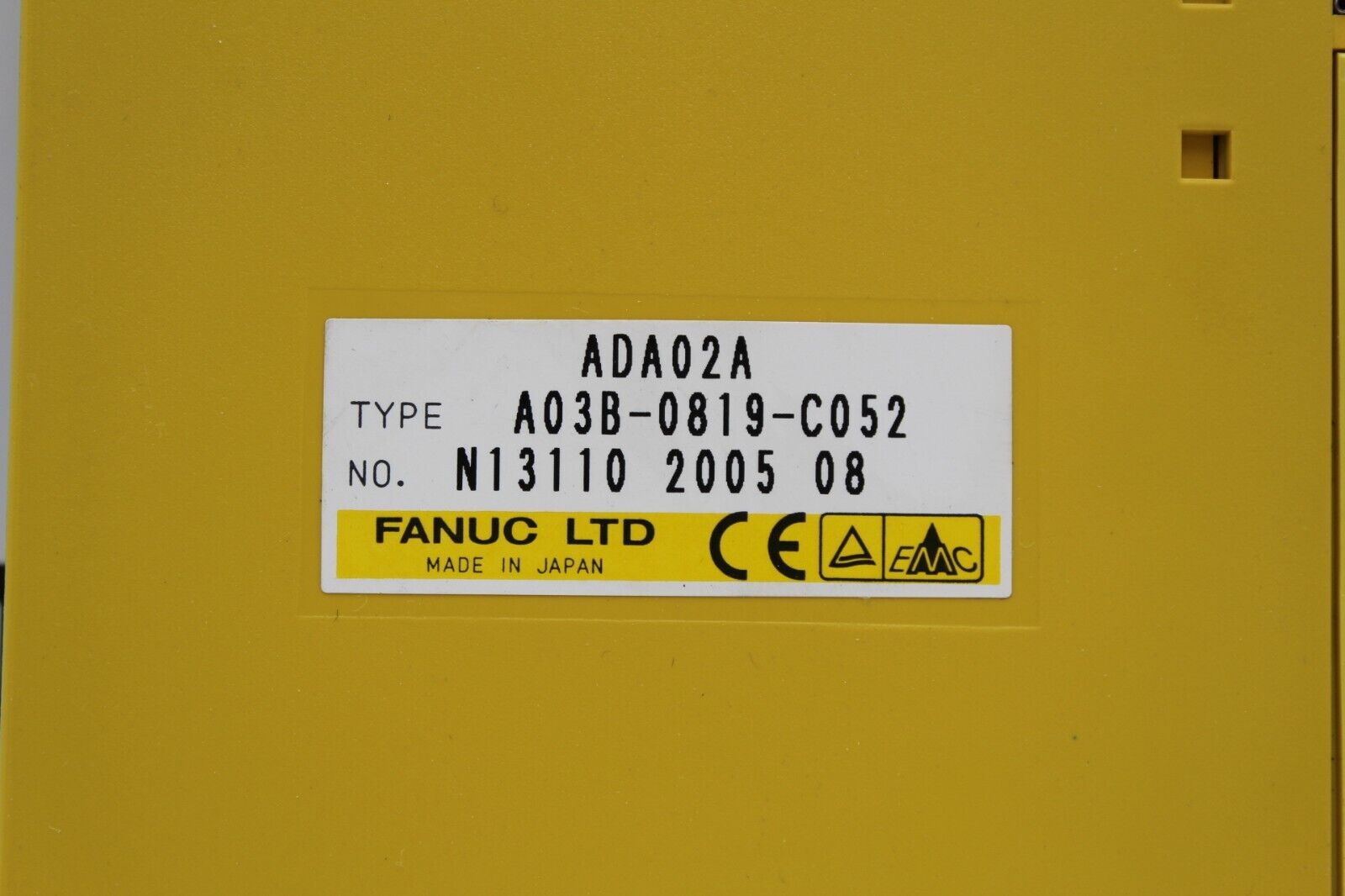 Fanuc A03B-0819-C052 Analog Output Module
