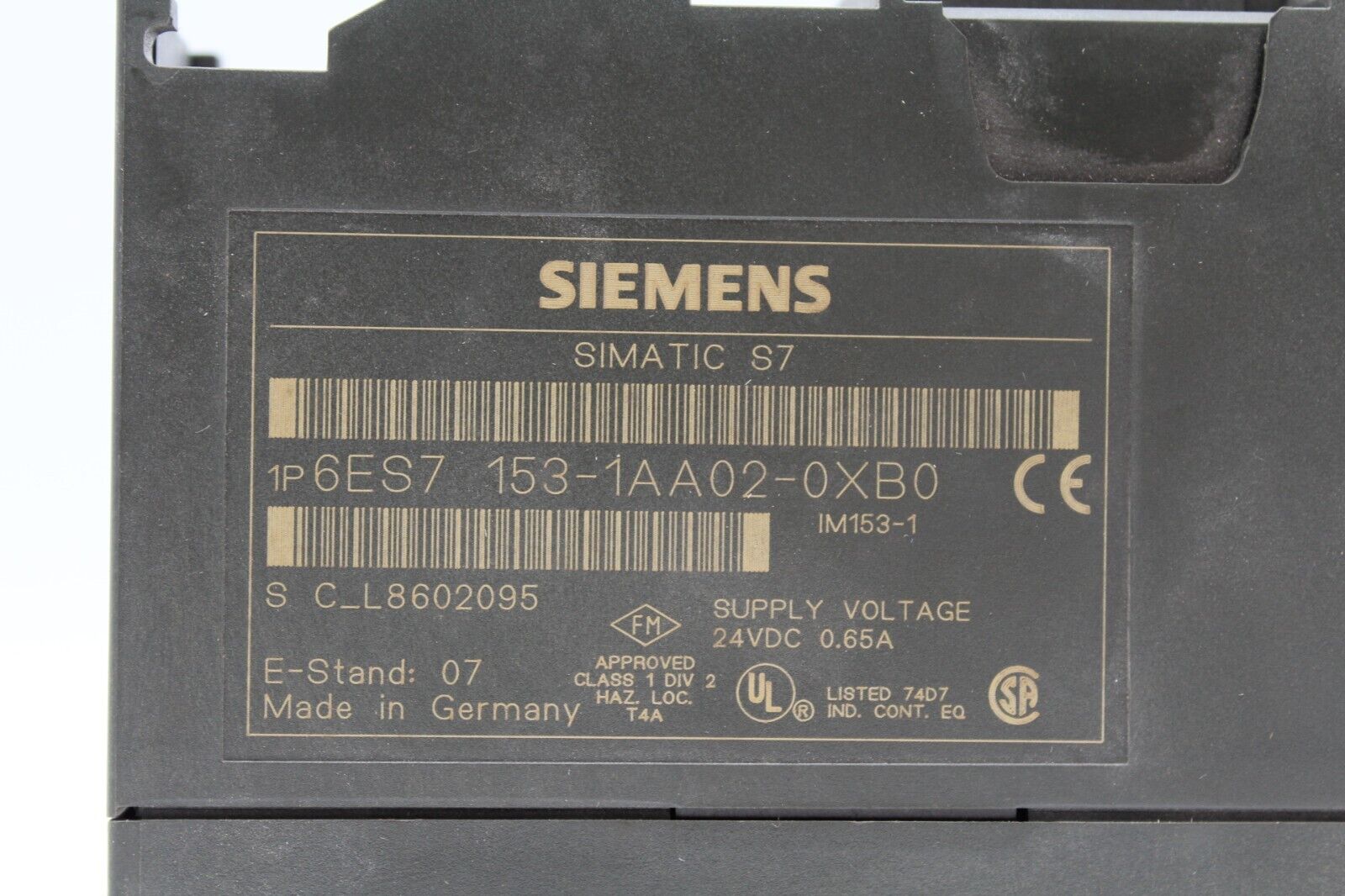 Siemens 6ES7 153-1AA02-0XB0 Power Supply Module 6ES7153-1AA02-0XB0