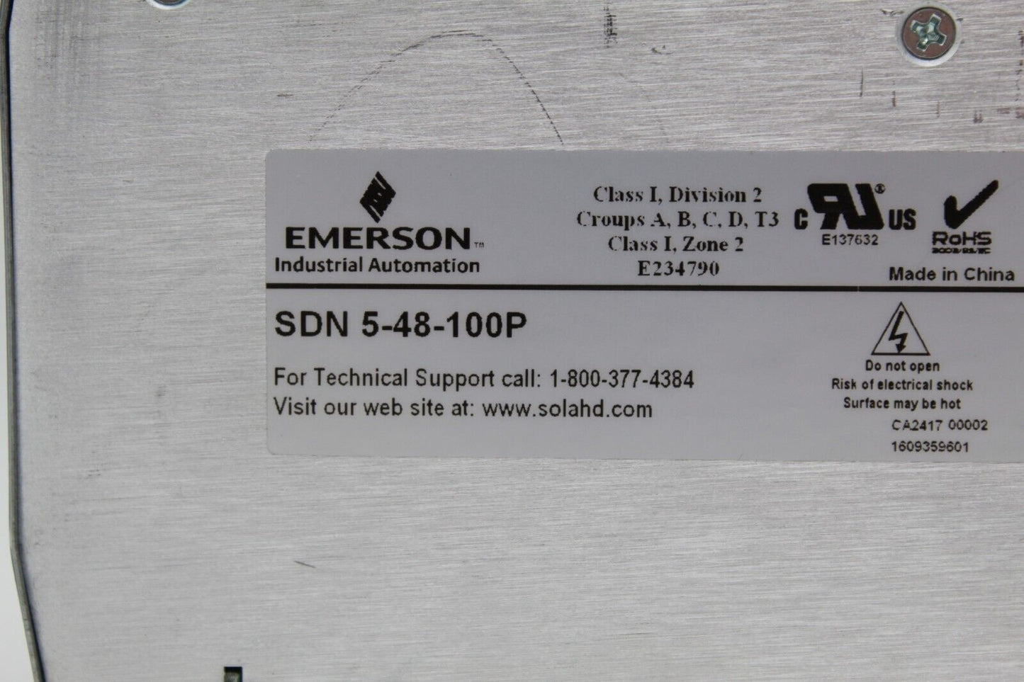 Emerson Sola SDN 5-48-100P Power Supply