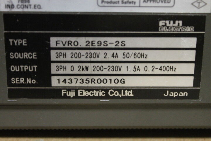 Fuji Electric FVRO. 2E9S-2S Inverter