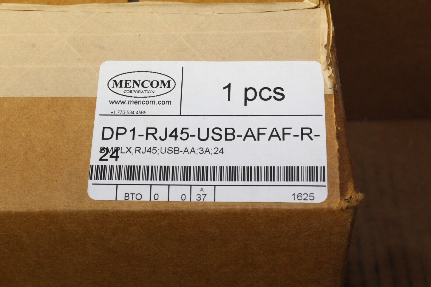 Mencom Corporation DP1-RJ45-USB-AFAF-R-24 Panel Interface Connector