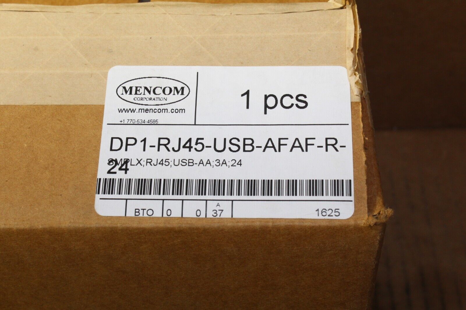 Mencom Corporation DP1-RJ45-USB-AFAF-R-24 Panel Interface Connector