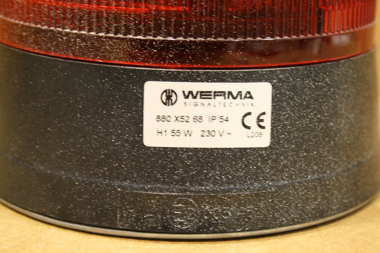 WERMA 88015268 ROTATING MIRROR RED BEACON LIGHT
