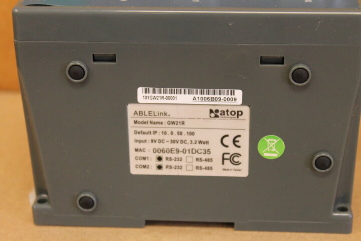 ABLELINK GW21R DUAL PORT INDUSTRIAL SERIAL SERVER