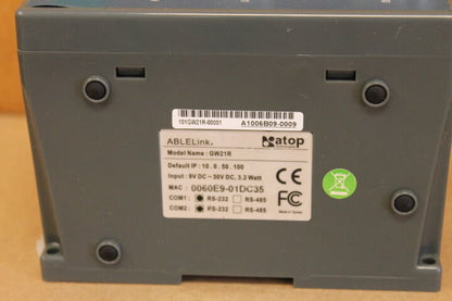 ABLELINK GW21R DUAL PORT INDUSTRIAL SERIAL SERVER