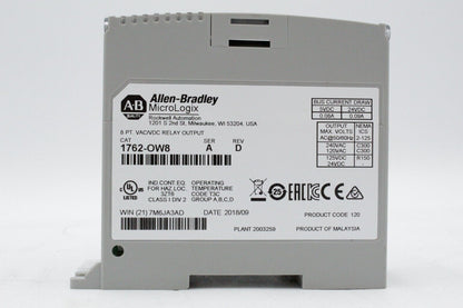 Allen-Bradley 1762-OW8 MicroLogix 8 Point VAC/VDC Relay Output Module