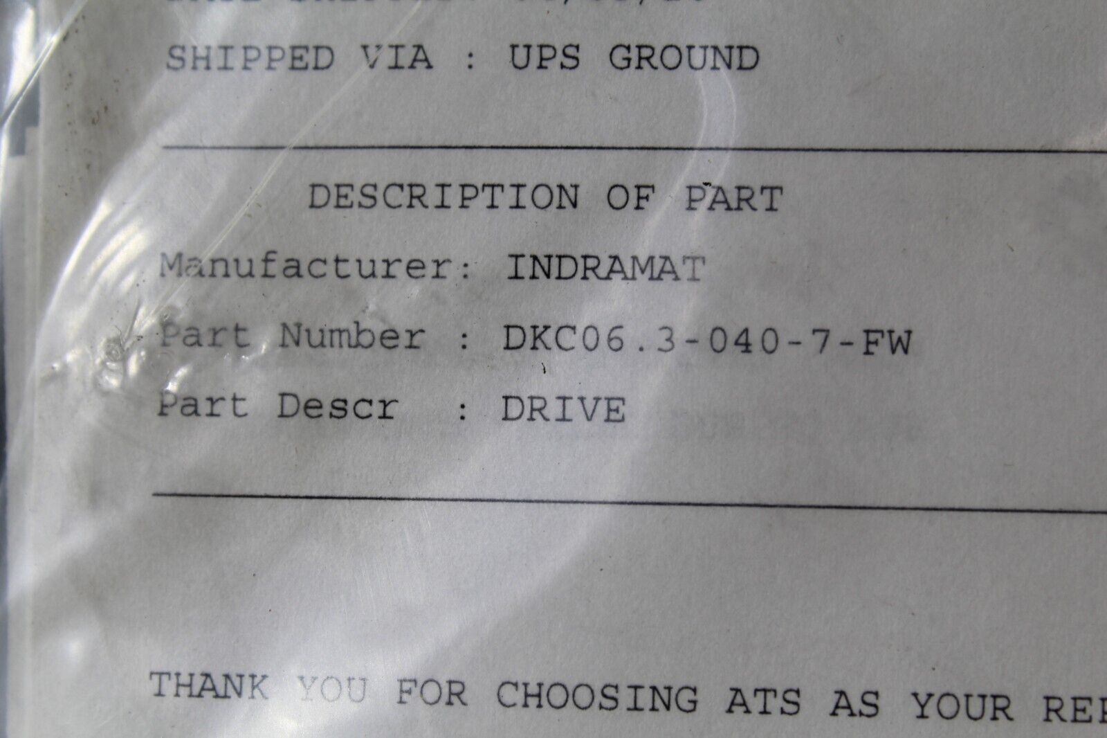 Rexroth Indramat DKC06.3-040-7-FW Servo Drive Controller