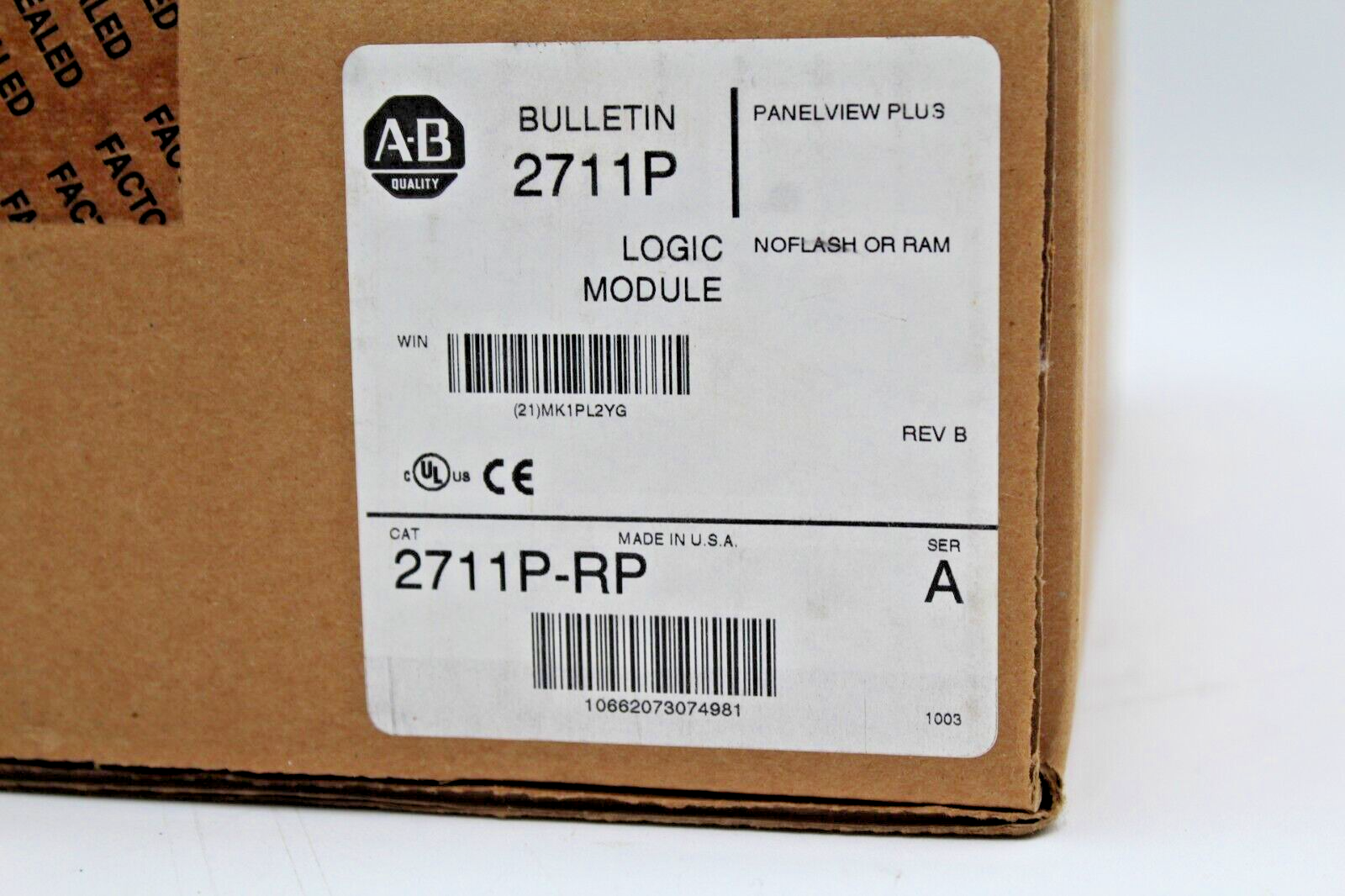 Allen-Bradley 2711P-RP PanelView Plus Logic Module