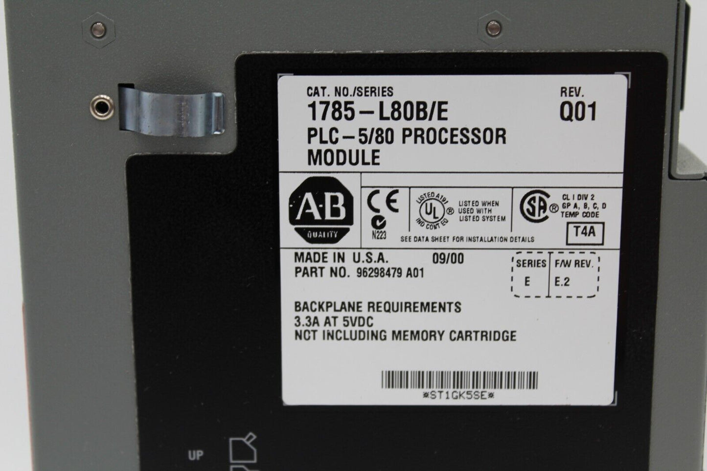 Allen Bradley 1785-L80B/E w 1785-ENET/B, AT-210TS Ethernet Module
