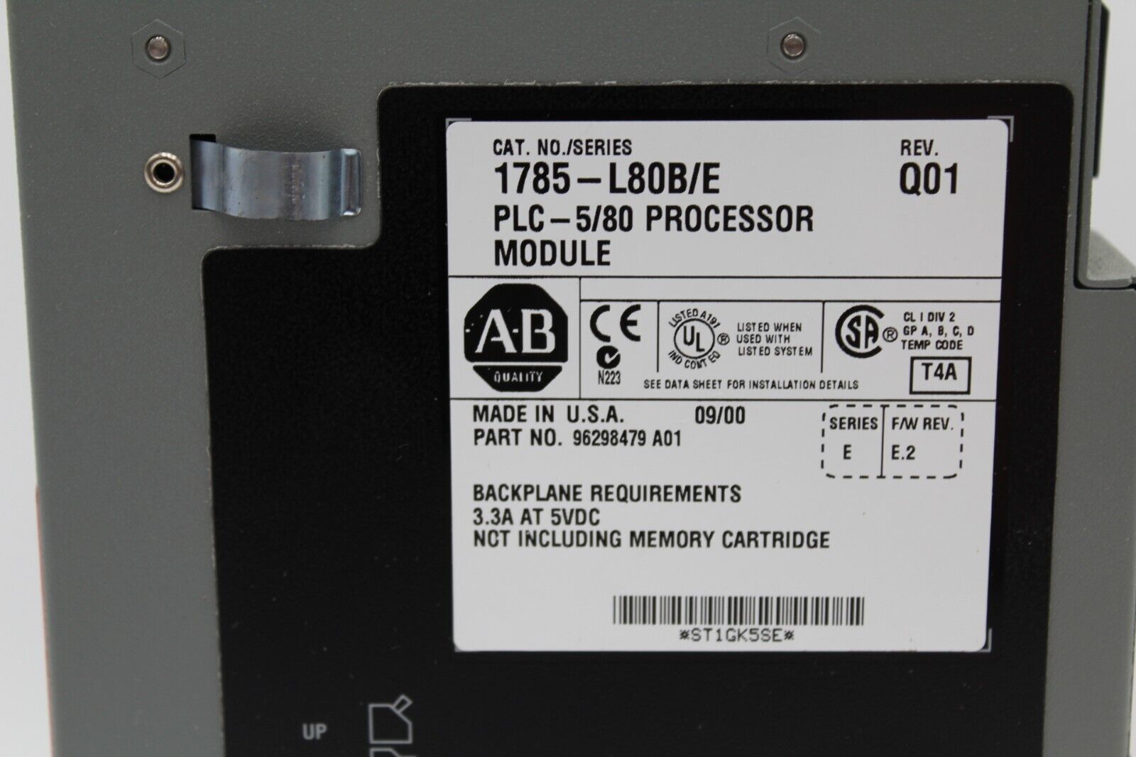 Allen Bradley 1785-L80B/E w 1785-ENET/B, AT-210TS Ethernet Module