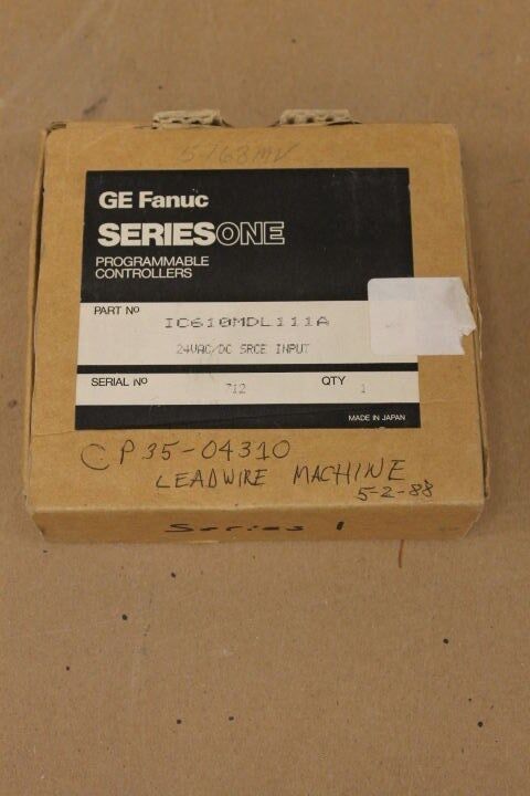 GE FANUC IC610MDL111A 24VAC/DC SOURCE INPUT