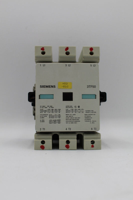 Siemens 3TF5022-OAK6 AC Contactor