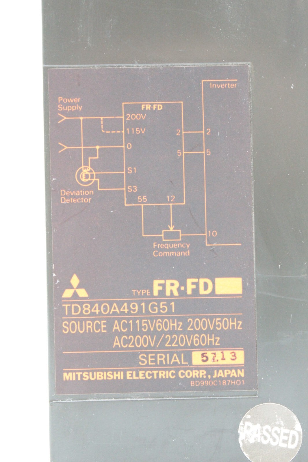 Mitsubishi TD840A491G51 Displacement Controller (No Wire Cover)