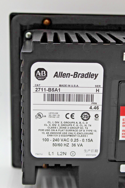Allen-Bradley 2711-B5A1 /H PanelView 550 HMI Panel