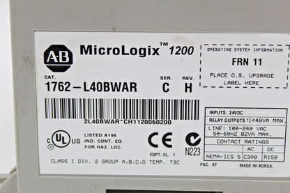 Allen Bradley 1762-L40BWAR Controller