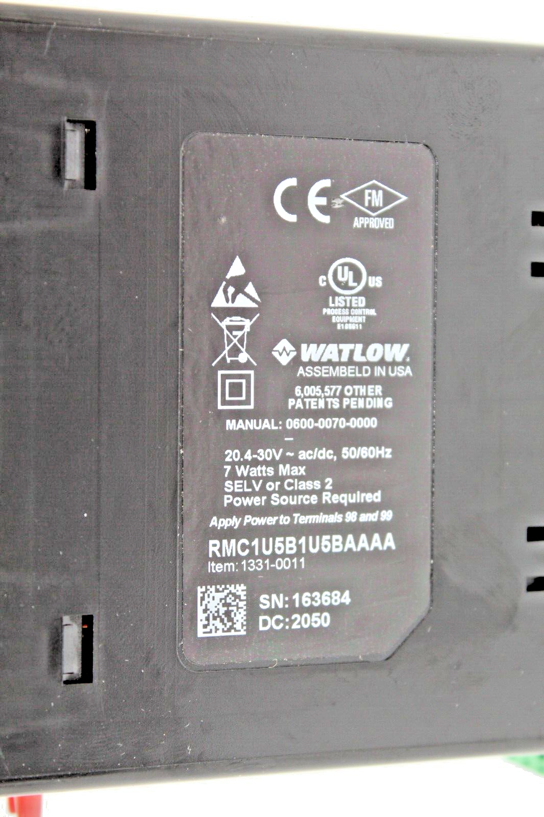 Watlow RMC1U5B1U5BAAAA EZ-ZONE Universal Input Control Module