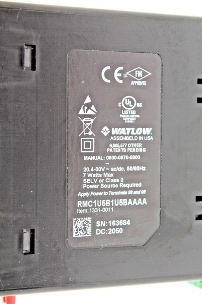 Watlow RMC1U5B1U5BAAAA EZ-ZONE Universal Input Control Module