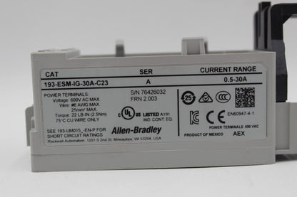 Allen-Bradley 193-ESM-IG-30A-C23 Sensing Module