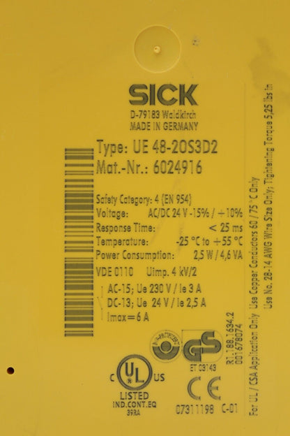 SICK UE 48-20S3D2 Safety Relay