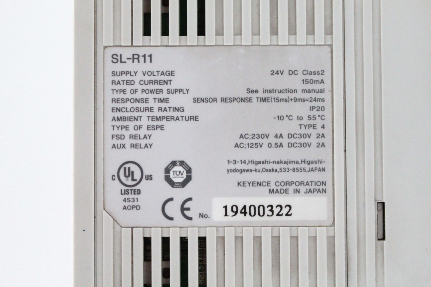 Keyence SL-R11 Safety Control Unit