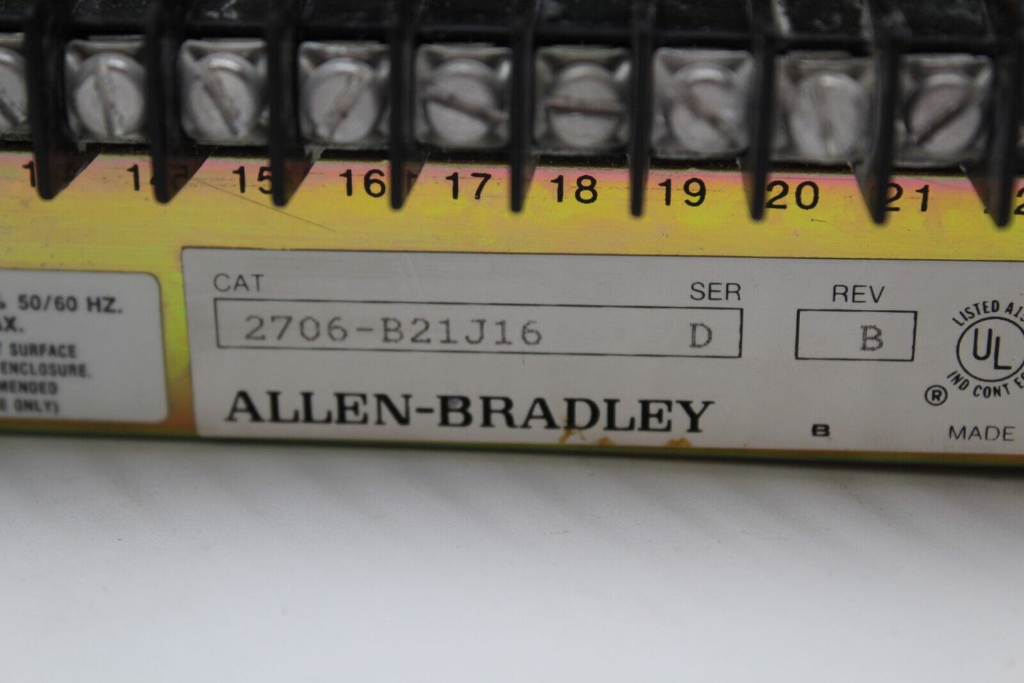 Allen-Bradley 2706-B21J16 Operator Interface Message Display Panel