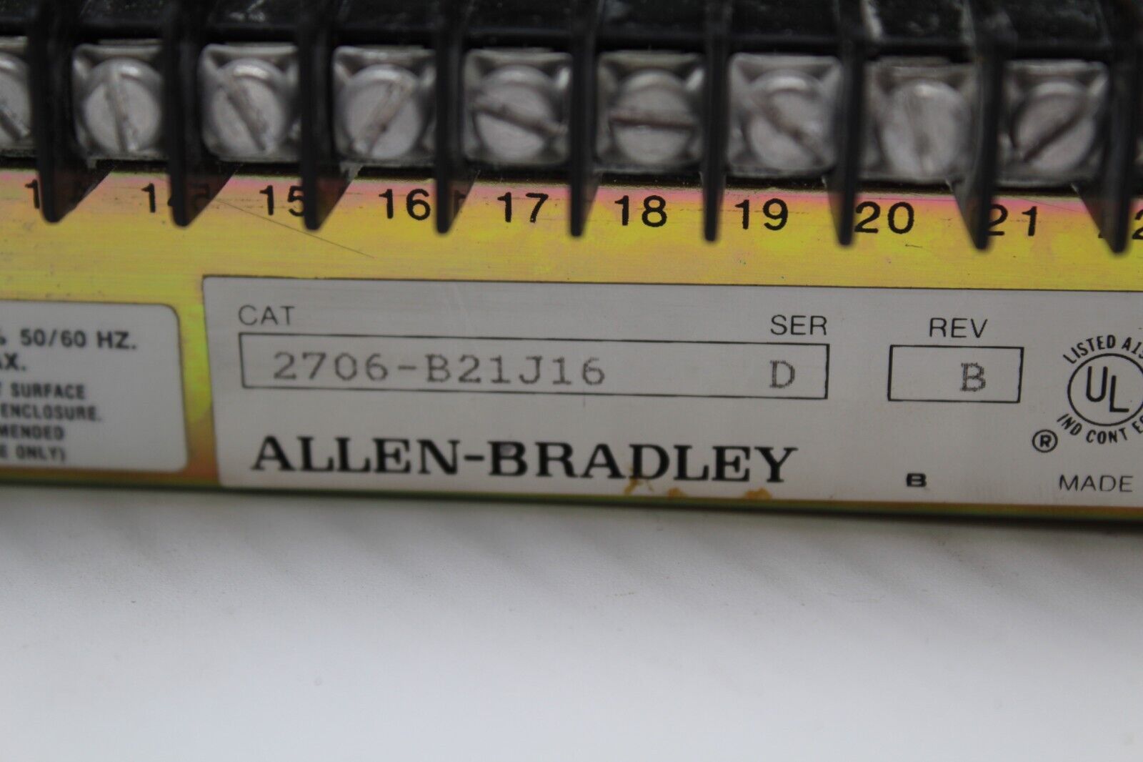 Allen-Bradley 2706-B21J16 Operator Interface Message Display Panel