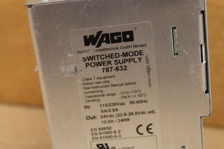 WAGO 787-632 SWITCHED MODE POWER SUPPLY