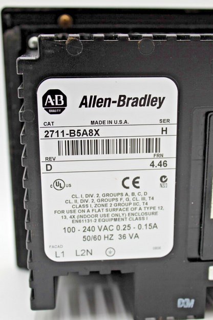 Allen-Bradley 2711-B5A8X PanelView 550 Operator Interface Panel