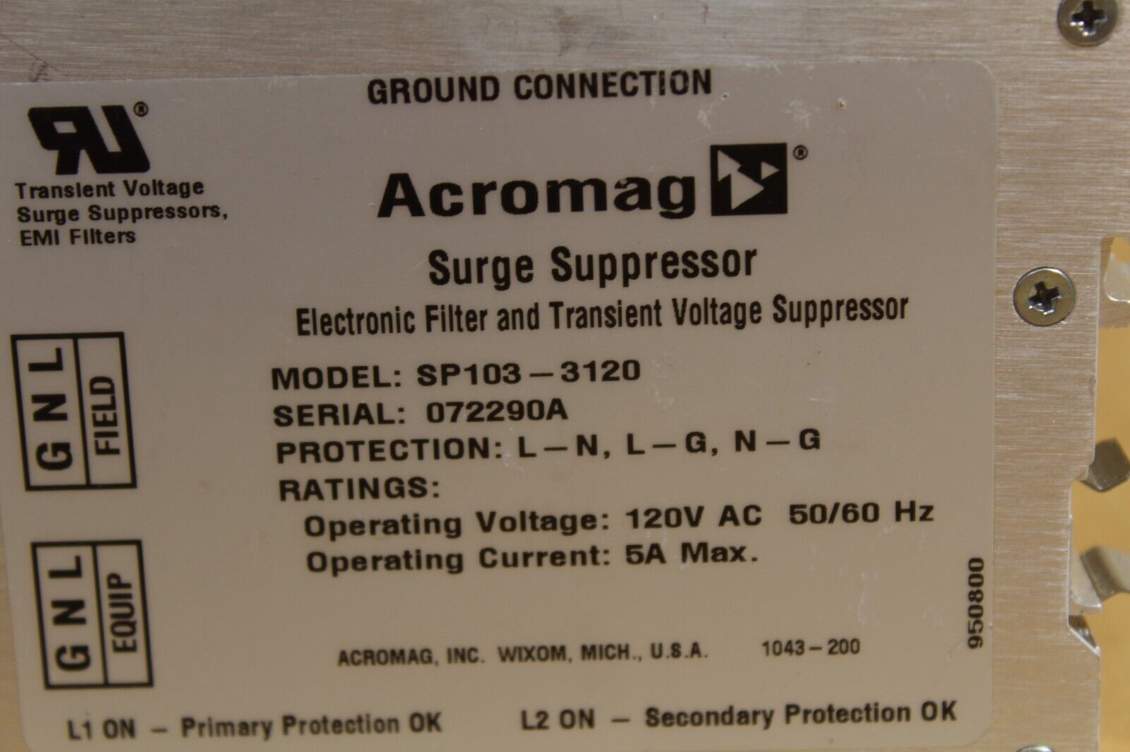 Acromag SP103-3120 Surge Suppressor
