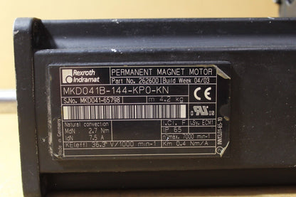 Rexroth Indramat MKD041B-144-KP0-KN Permanent Magnet Motor (See Description!)