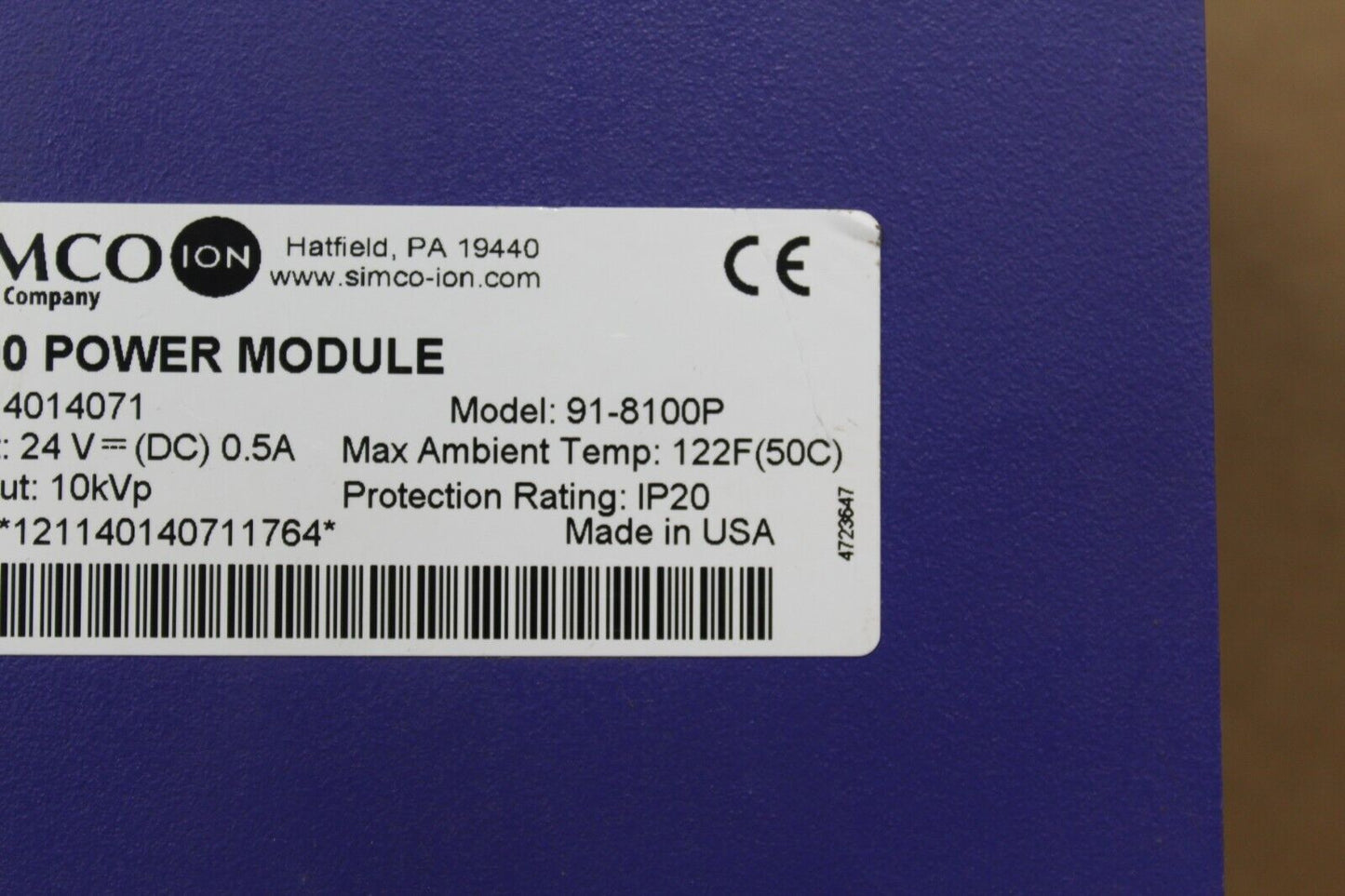 Simco 91-8100P Power Controller