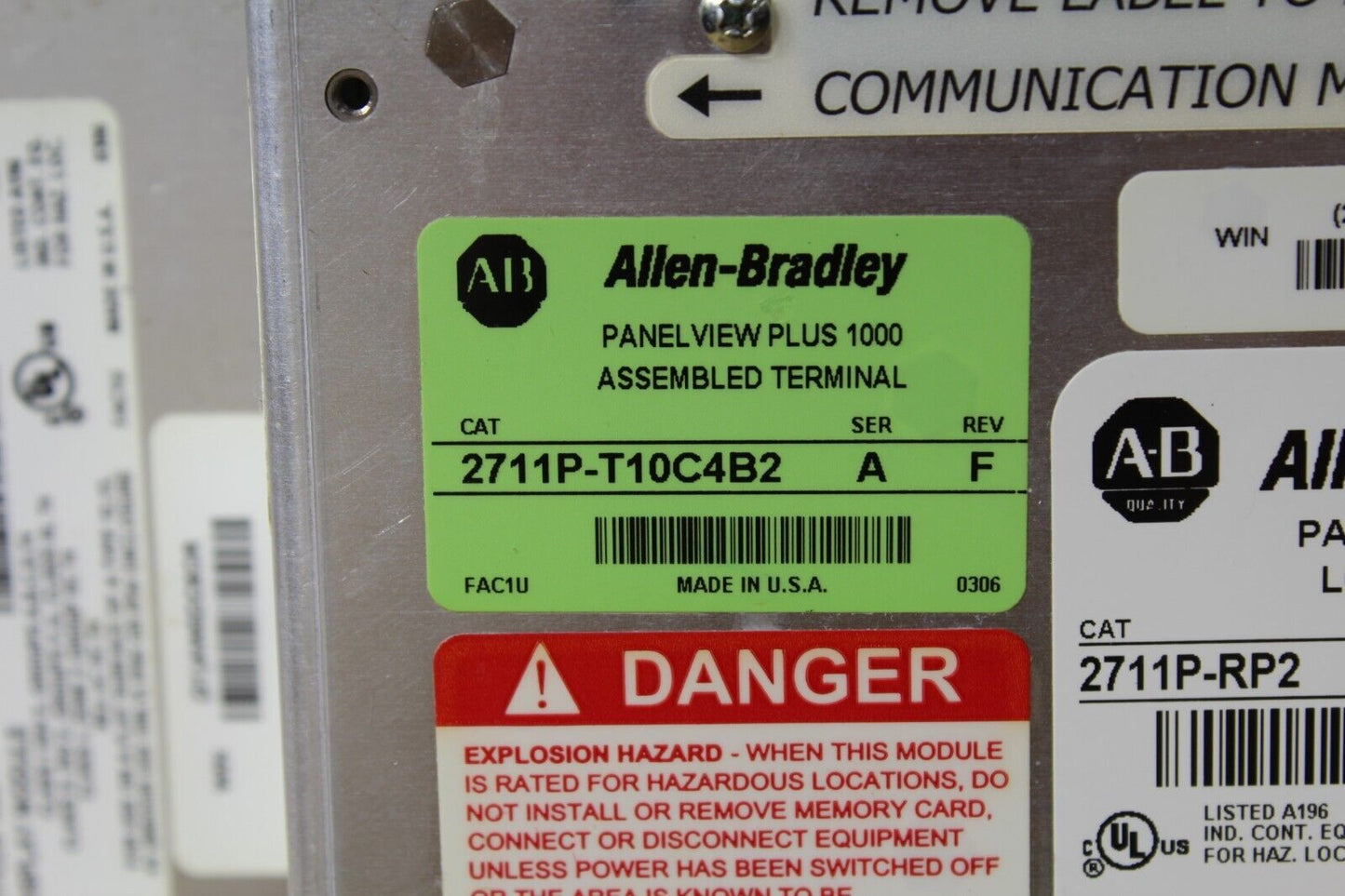 Allen-Bradley 2711P-T10C4B2 PanelView Plus 1000