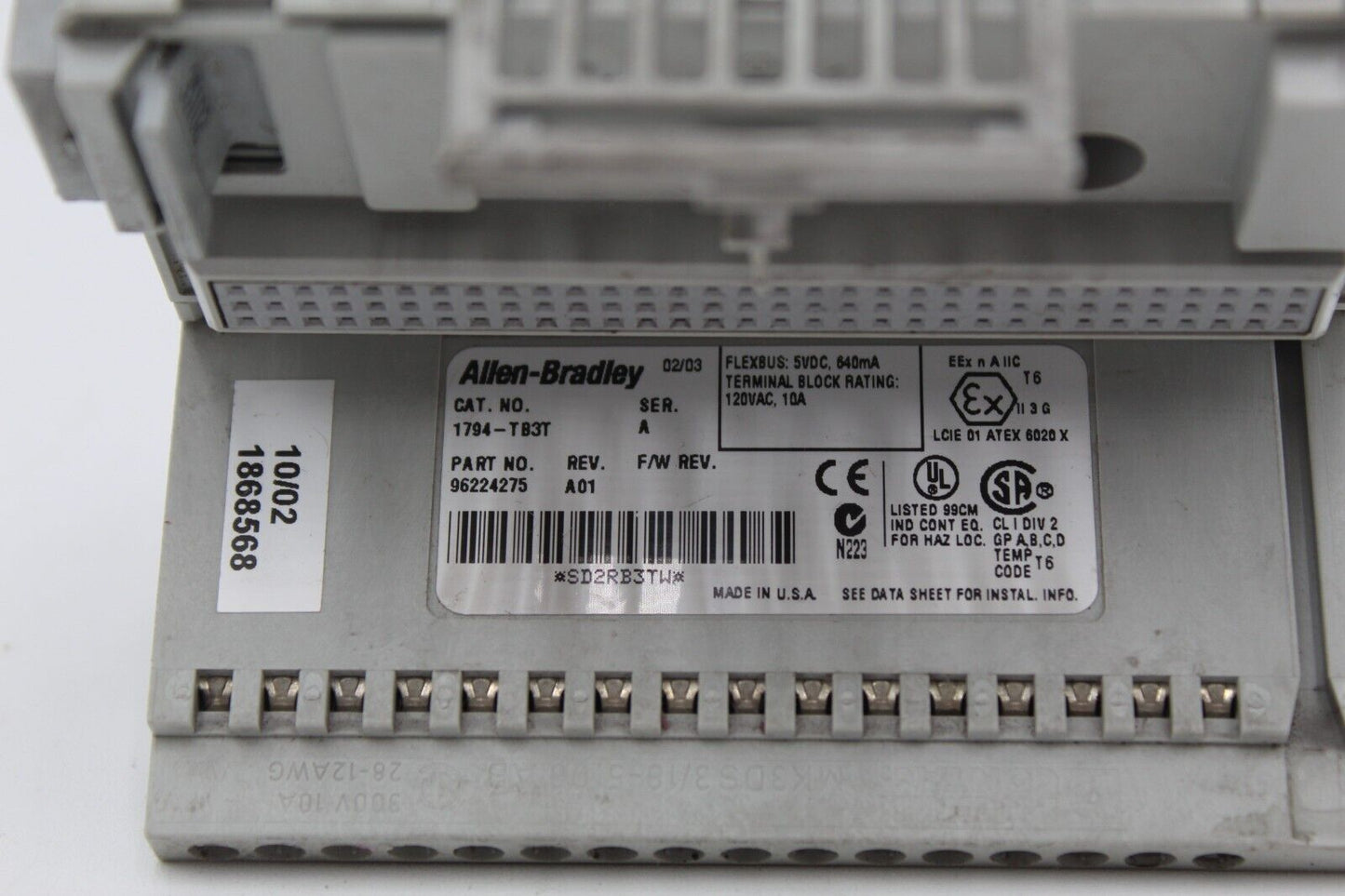Allen-Bradley 1794-TB3T Flex I/O Terminal Base