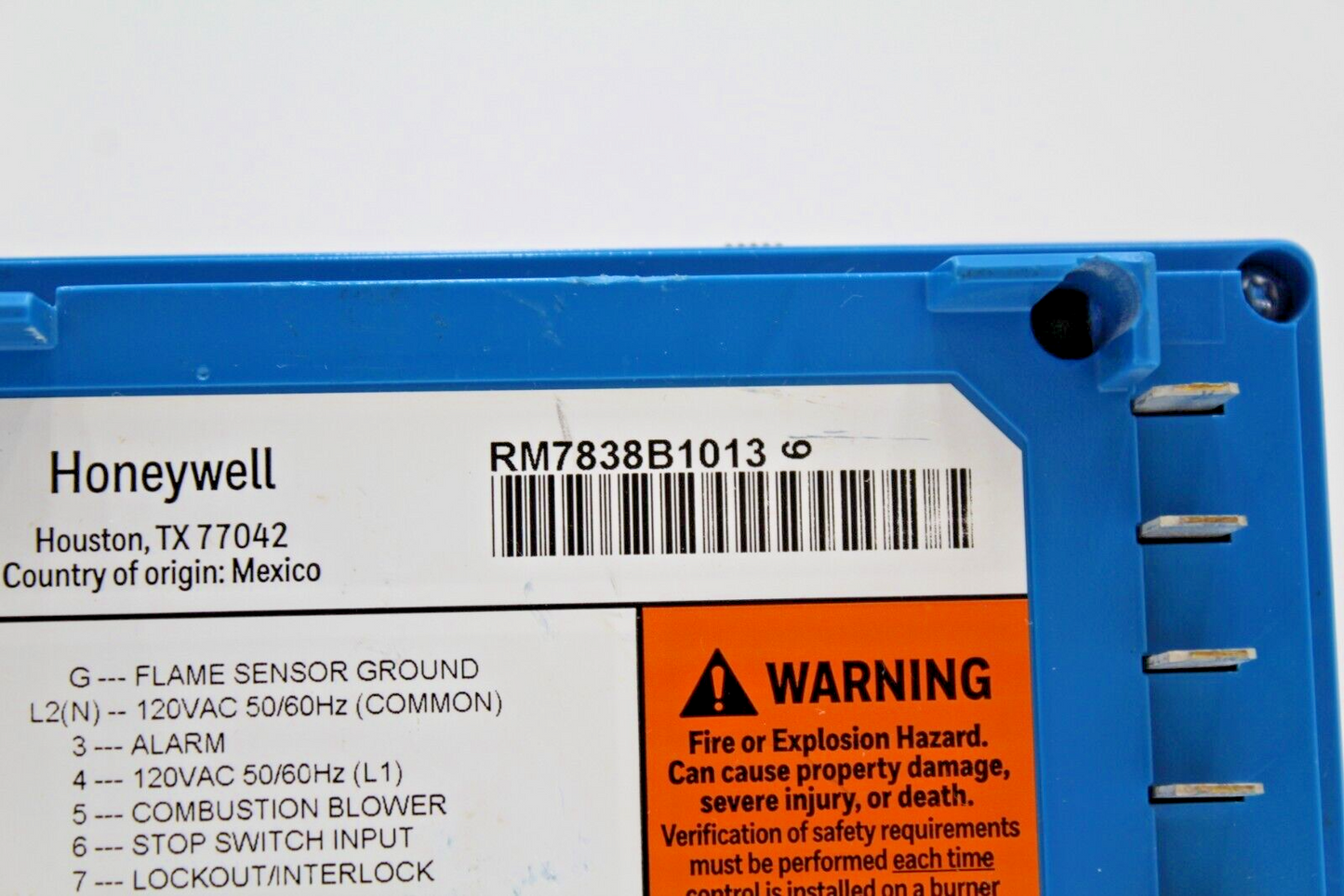 Honeywell RM7838B1013 Industrial Burner Control System