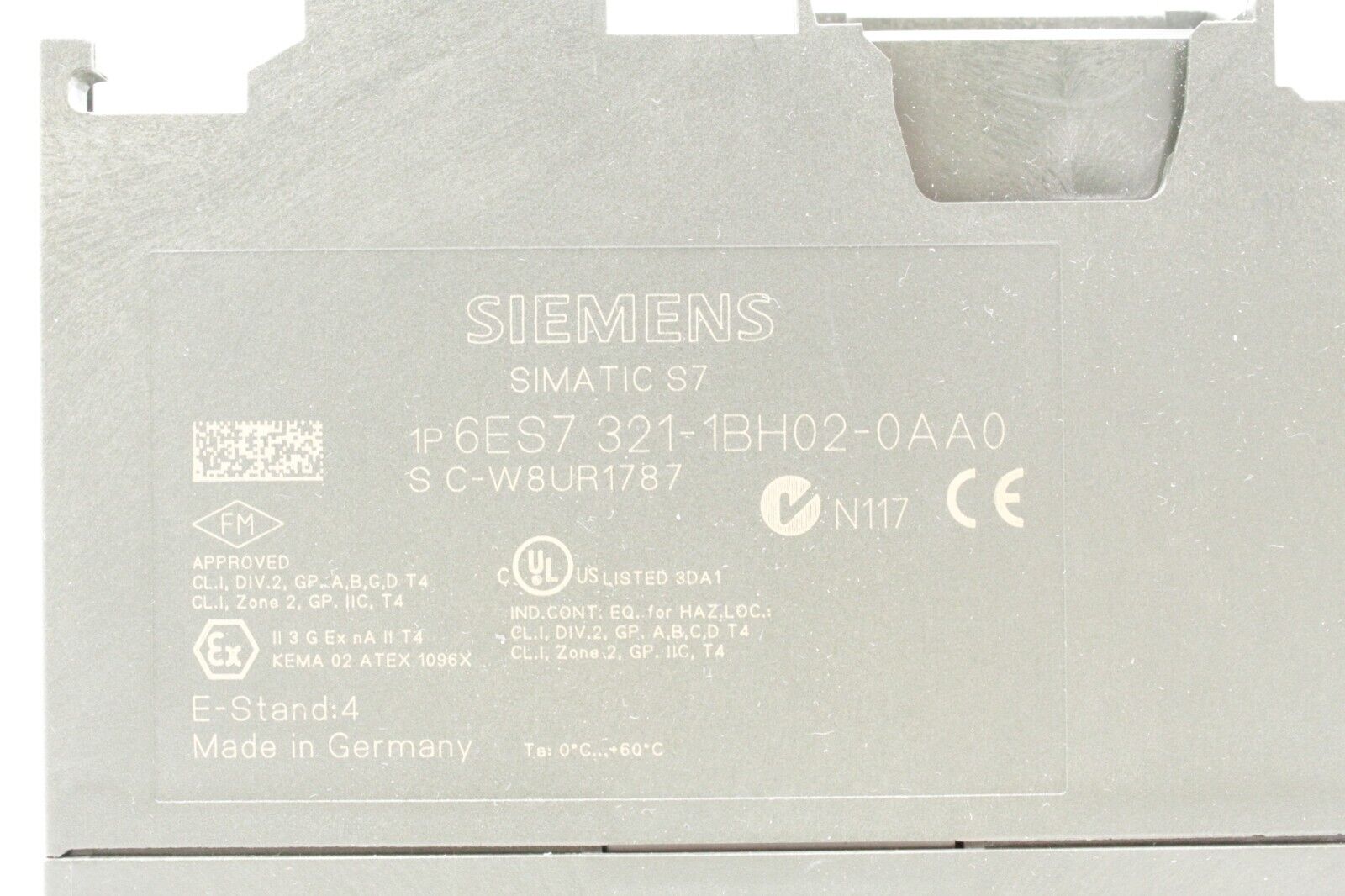 Siemens 6ES7 321-1BH02-0AA0 Simatic S7 Digital Input Module (No Door)