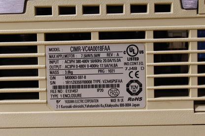 Yaskawa CIMR-VC4A0018FAA AC Drive