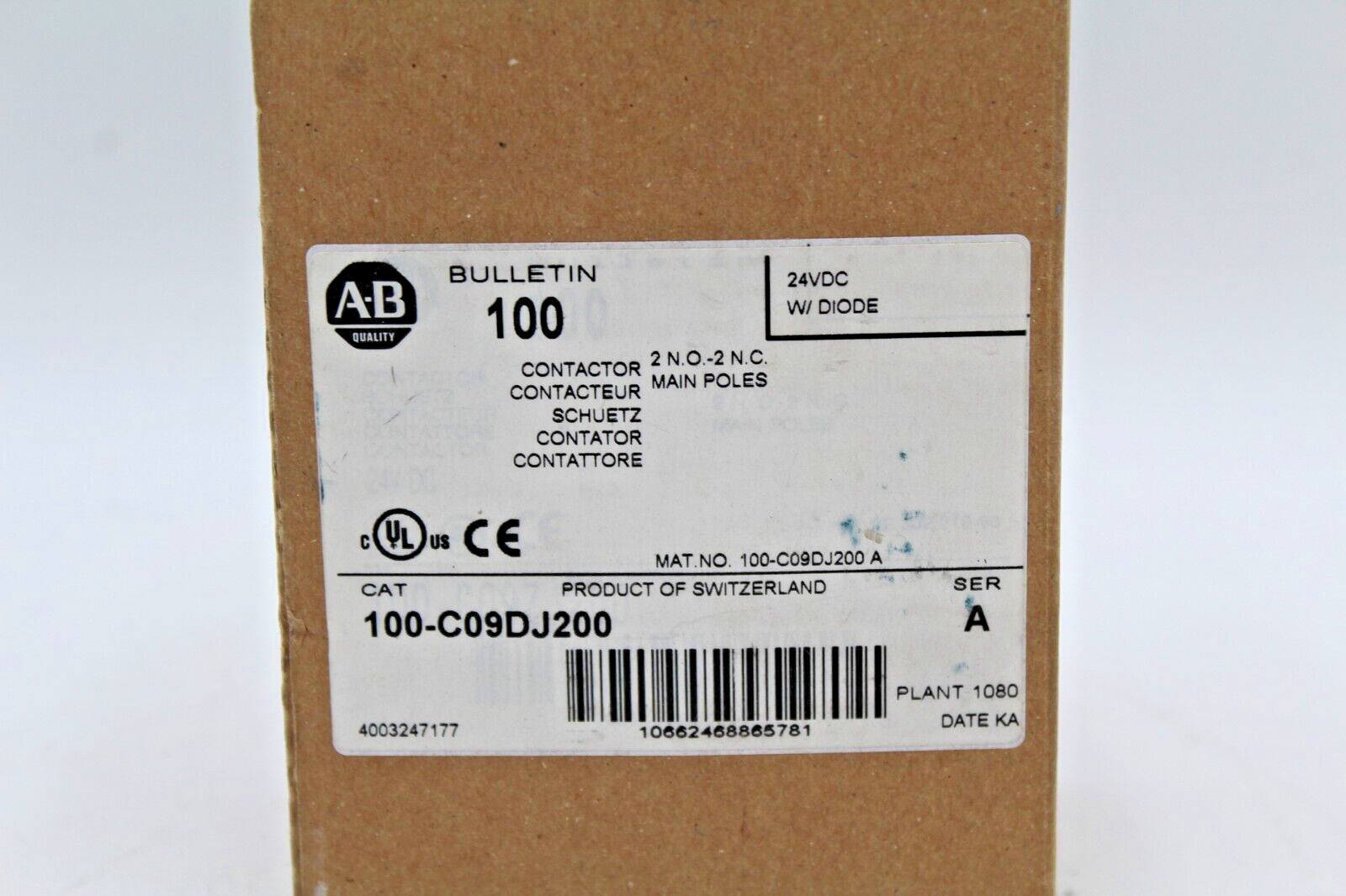 Allen-Bradley 100-C09DJ200 24VDC Contactor