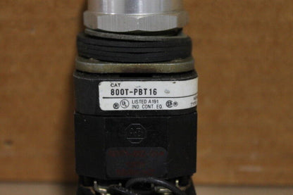 Allen-Bradley 800T-PBT16 Illuminated Push Button Green with 800T-N296