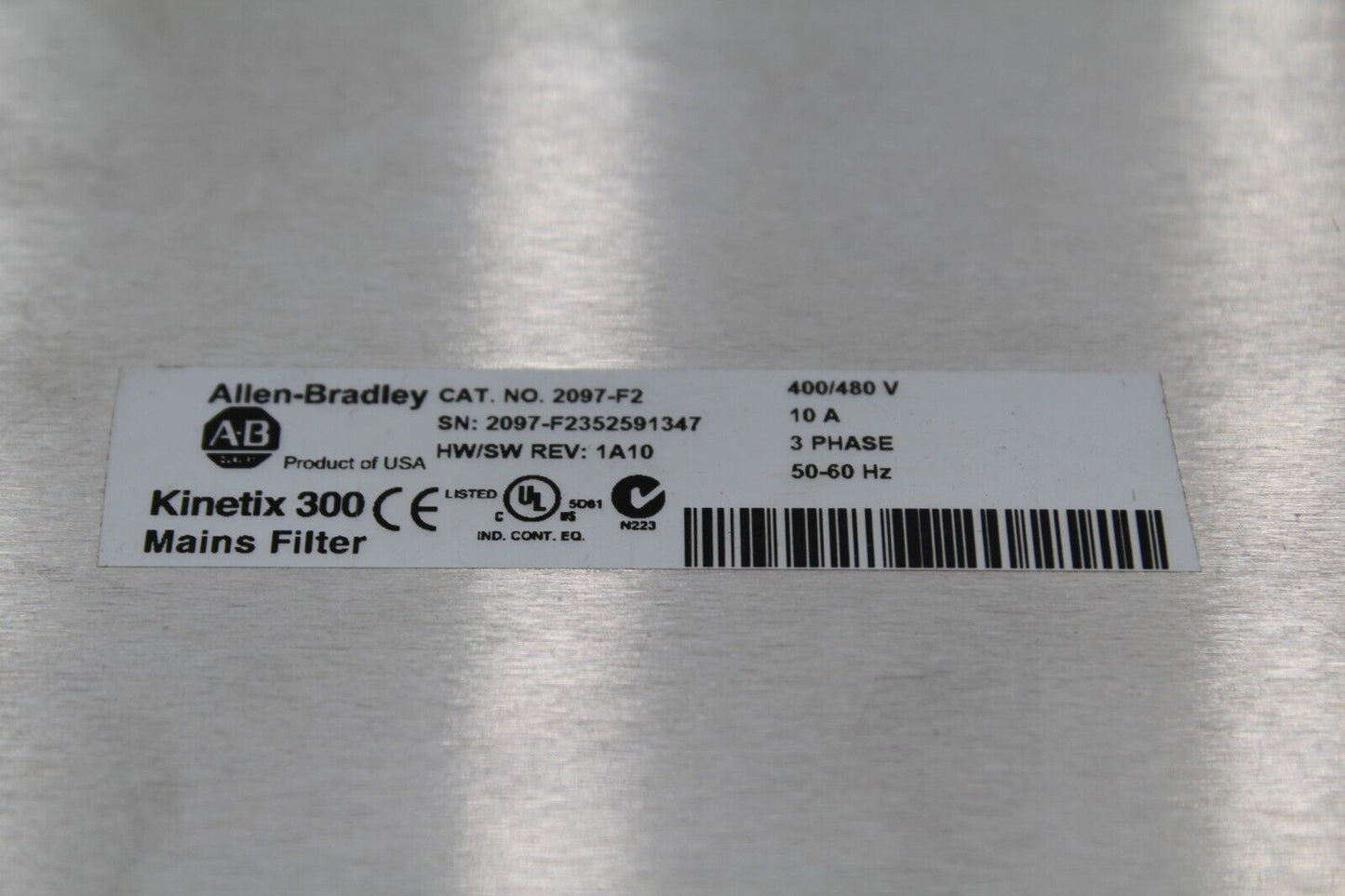 Allen-Bradley 2097-F2 Kinetix 300 Mains Filter